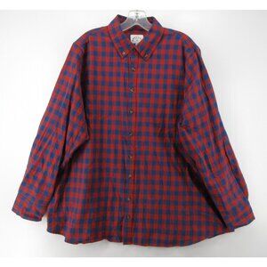 Kirrin Finch Top 24 Plus Shirt Buffalo Plaid Button Down Elbow Patches